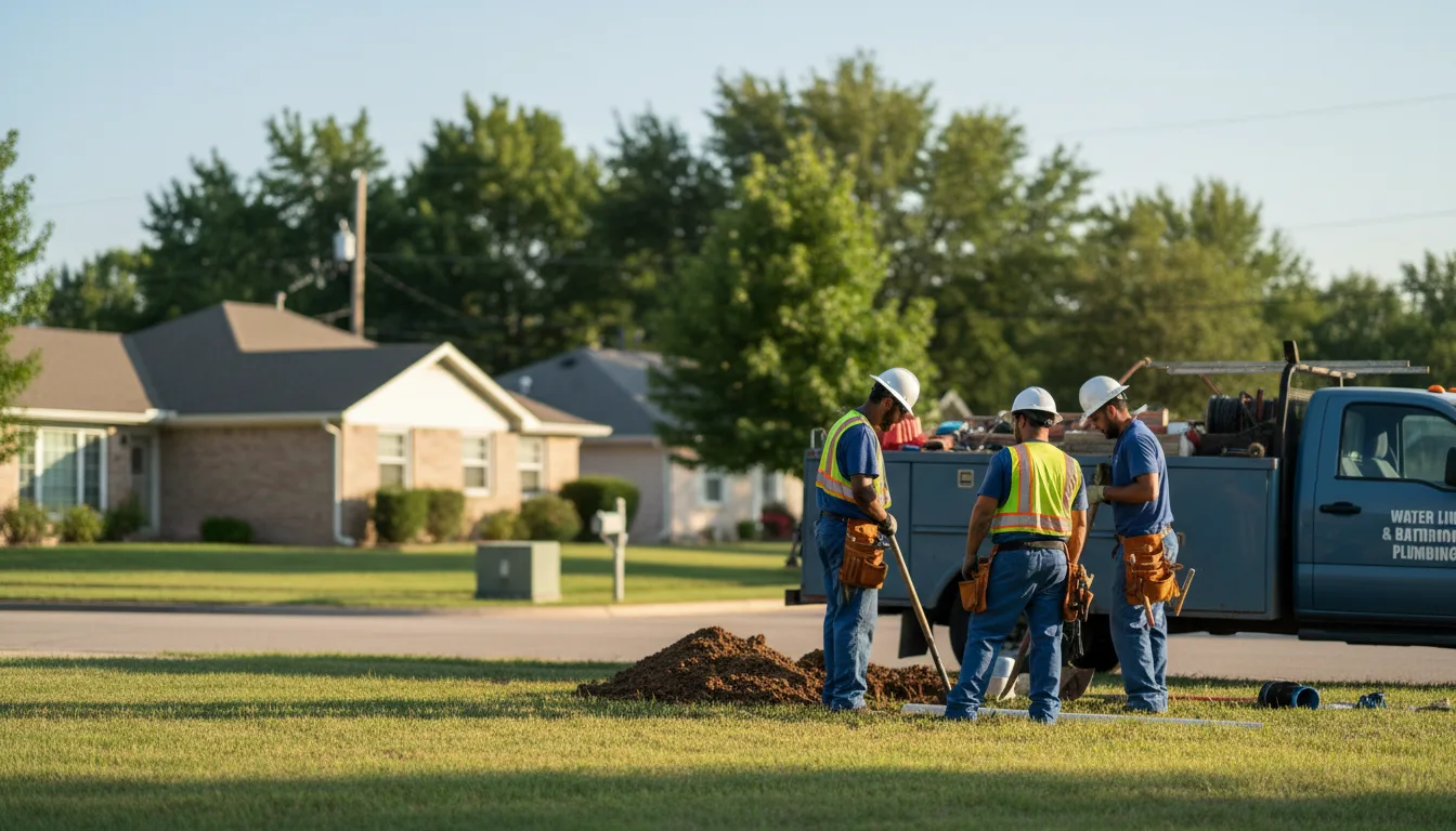 Residential water line and bathroom plumbing service in Fayette, UT
